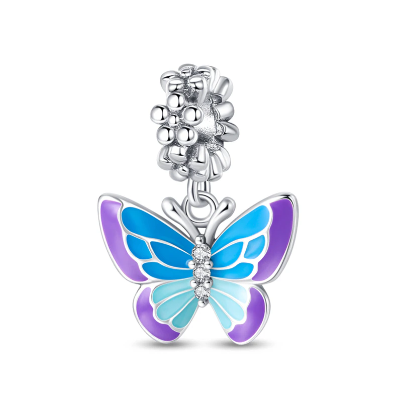 Berloque Borboleta Luminosa - Prata 925